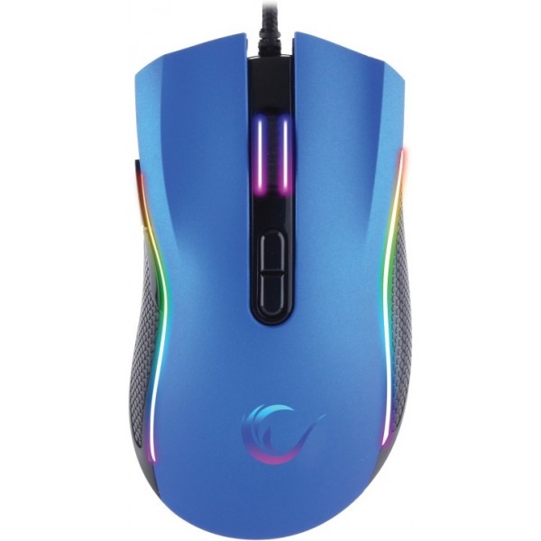 Rampage SMX-R44 macro RGB gaming muis - 6400 DPI - Blauw