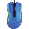 Rampage SMX-R44 macro RGB gaming muis - 6400 DPI - Blauw