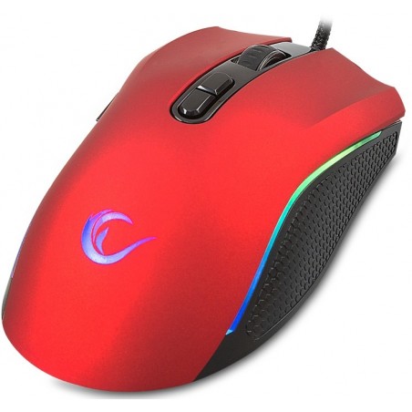 Rampage SMX-R44 macro RGB gaming muis - 6400 DPI - Rood