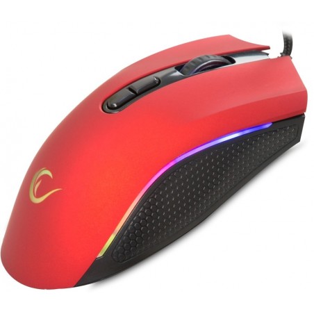 Rampage SMX-R44 macro RGB gaming muis - 6400 DPI - Rood