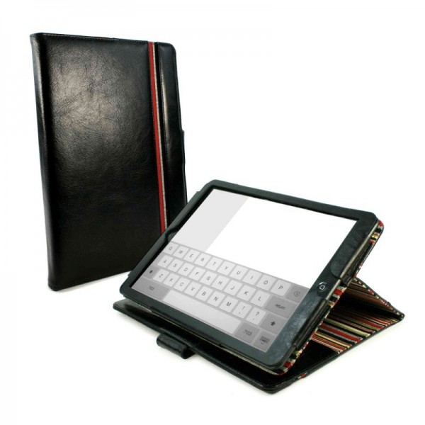 Alston Craig Vintage Genuine Leren Slim-stand Case Cover voor Apple iPad Air 1 / 2 - Zwart Alston Craig Vintage Genuine Leren Slim-stand Case Cover voor Apple iPad Air 1 / 2 - Zwart