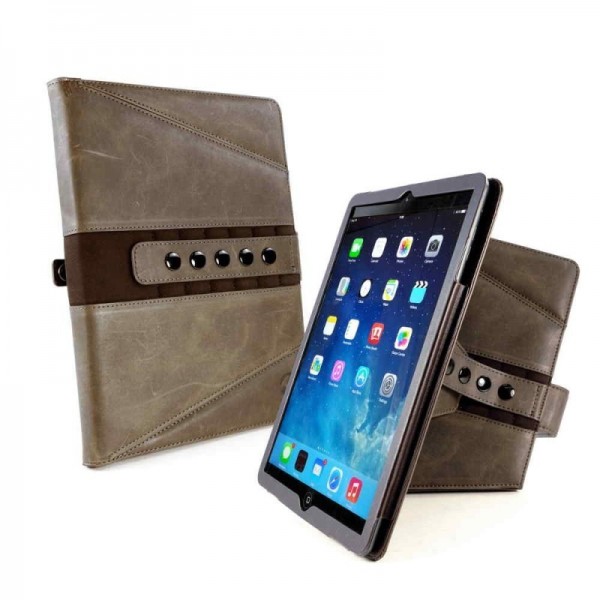 Tuff-luv - Western leren beschermhoes voor de Apple iPad pro 10.5 inch - bruin Tuff-luv - Western leren beschermhoes voor de Apple iPad pro 10.5 inch - bruin