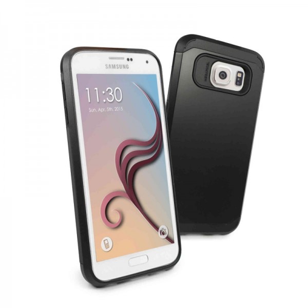 E-Volve - harde Armour hoes voor Samsung Galaxy S6 - Zwart E-Volve - harde Armour hoes voor Samsung Galaxy S6 - Zwart