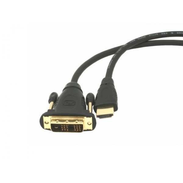 Natec Extreme Media - HDMI-DVI Kabel - Goude Connector - 3m - Zwart Natec Extreme Media - HDMI-DVI Kabel - Goude Connector - 3m - Zwart