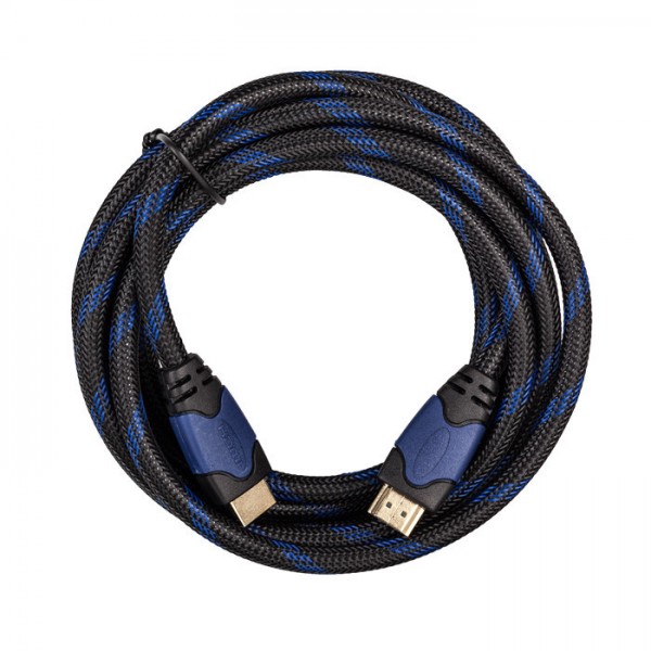 HDMI-kabel 4K Ultra HD - PS4/PS3 - 3 meter - blauw/zwart HDMI-kabel 4K Ultra HD - PS4/PS3 - 3 meter - blauw/zwart