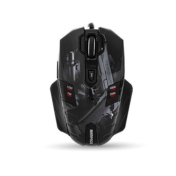 Rampage Gaming Muis GX-Core8 - Pistool Opdruk - 4000 DPI