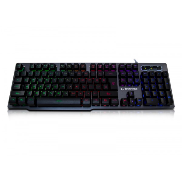 Rampage Gaming Toetsenbord KB-R78 - Rainbow achtergrond verlichting - Metalen behuizing - US Layout