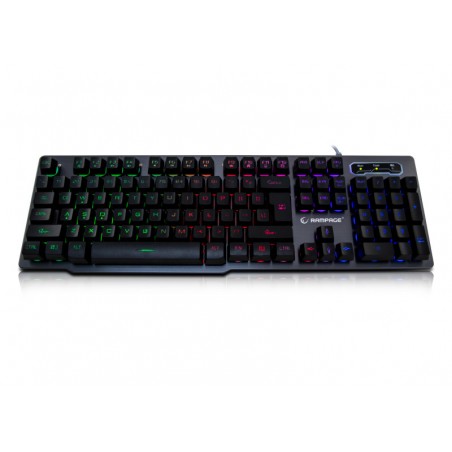 Rampage Gaming Toetsenbord KB-R78 - Rainbow achtergrond verlichting - Metalen behuizing - US Layout