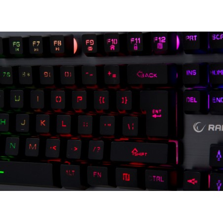 Rampage Gaming Toetsenbord KB-R78 - Rainbow achtergrond verlichting - Metalen behuizing - US Layout