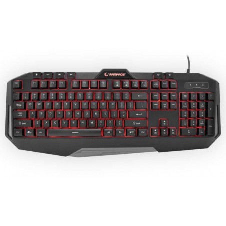 Rampage Gaming Toetsenbord - KB-RX7 Alpor - achtergrond verlichting- US Layout - zwart-rood