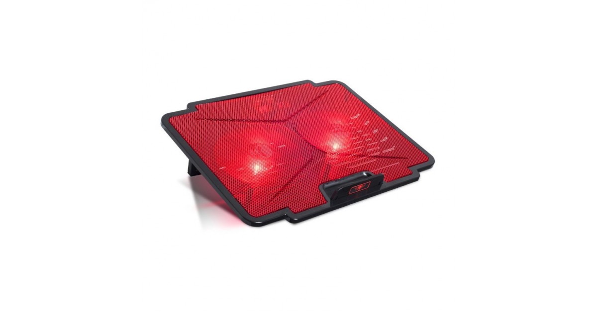 Spirit of Gamer - Laptop Cooling pad - Koeler Blade 100 - tot 15,6 inch - Rood