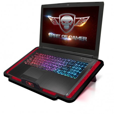 Spirit of Gamer - Laptop Cooling pad - Koeler Blade 100 - tot 15,6 inch - Rood