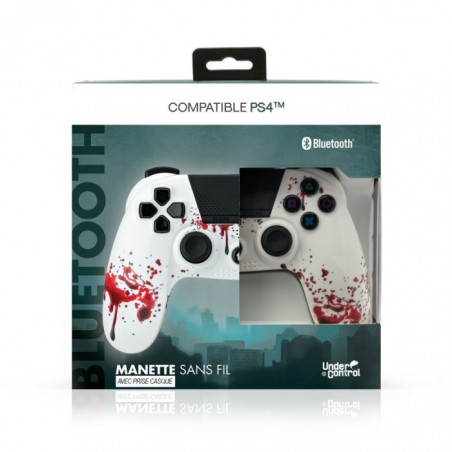 Under Control- PS4 bluetooth controller met koptelefoon aansluiting - zombie