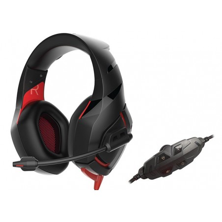 Rampage RM-K7 Magnific 7.1 gaming headset - zwart met rood