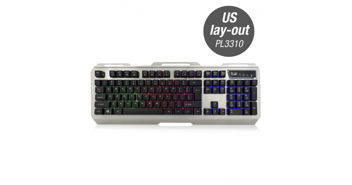 Ewent Play Gaming Keyboard illuminated US layout