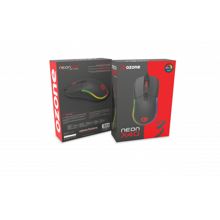 Ozone Neon X40 optische RGB gaming muis 7200DPI