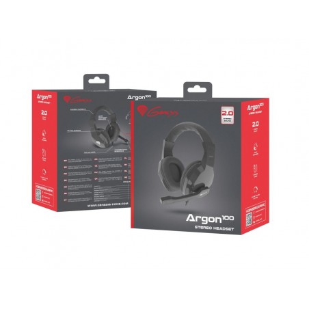 Genesis Argon 100 stereo headset - zwart