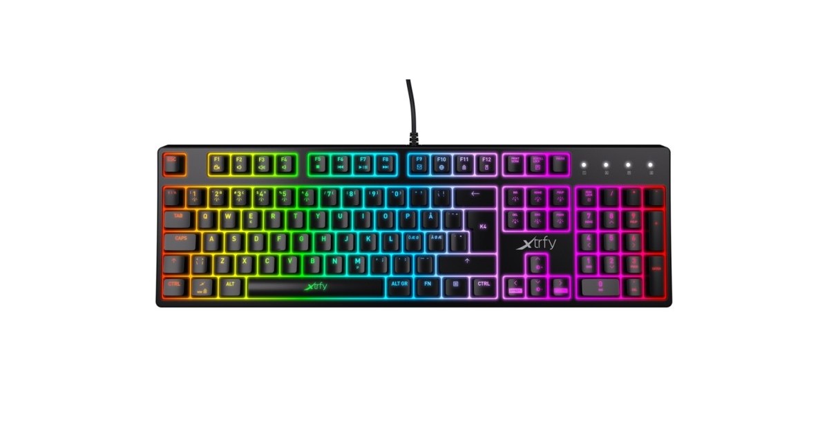 Xtrfy K4 - Mechanisch Gaming toetsenbord met RGB US Layout - Zwart