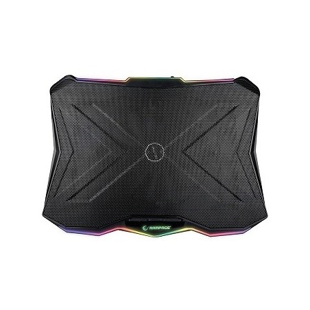 Rampage AD-RC8 Showy RGB Laptop Cooling pad- laptop koeler - 17,3 inch