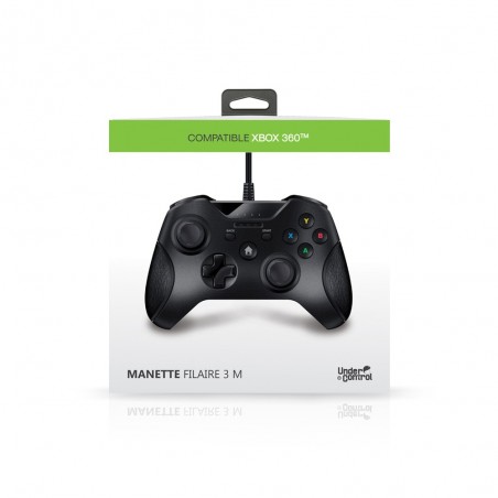 Under Control Xbox 360 Bedrade Controller - 3 Meter - Zwart