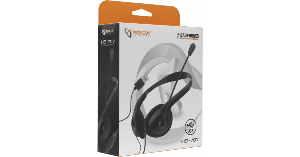 Sbox PC headset HS-707 met USB aansluiting