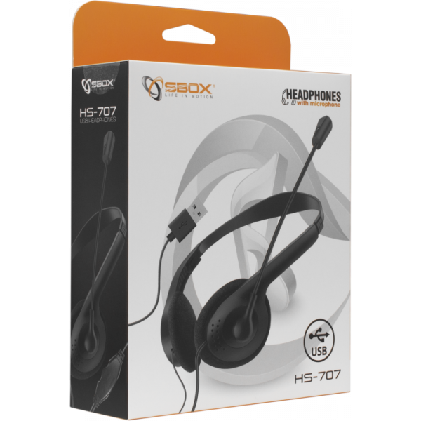 Sbox PC headset HS-707 met USB aansluiting