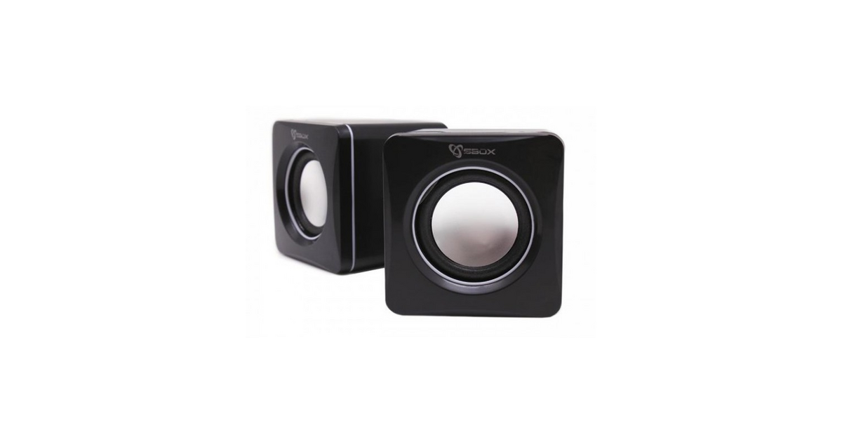 Sbox SP-02 USB speakers zwart/zilver