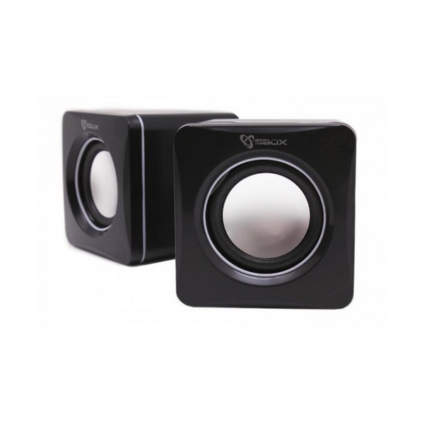 Sbox SP-02 USB speakers zwart/zilver