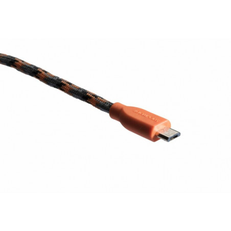 Boompods Retro type C USB kabel met micro USB aanlsuiting (1 meter) - Oranje