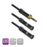 Ewent EW9236 audio kabel 0,15 m 3.5mm 2 x 3.5mm Zwart