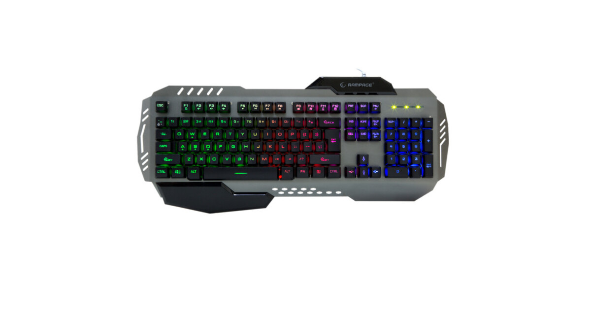 Rampage Gaming Toetsenbord KB-R79 - Rainbow Verlichting - Metalen behuizing - US Layout