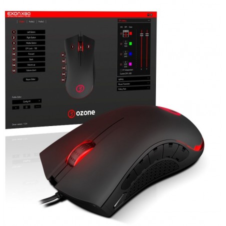 Ozone Exon X90 optische gaming muis 12000 Dpi - eSports grade