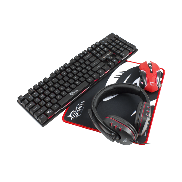 White Shark Comanche Gaming Combo Pakket - Rood