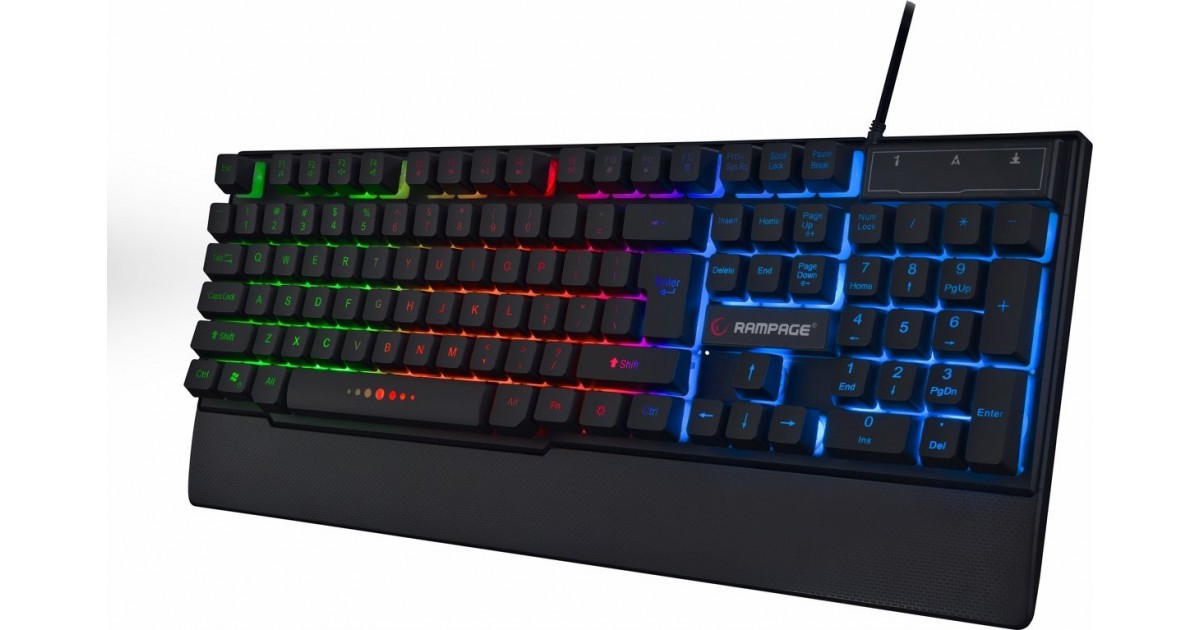 Rampage Gaming Toetsenbord KB-R66 - Rainbow achtergrond verlichting - US Layout - USB