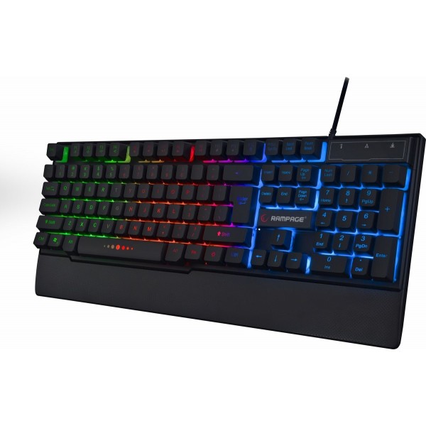 Rampage Gaming Toetsenbord KB-R66 - Rainbow achtergrond verlichting - US Layout - USB