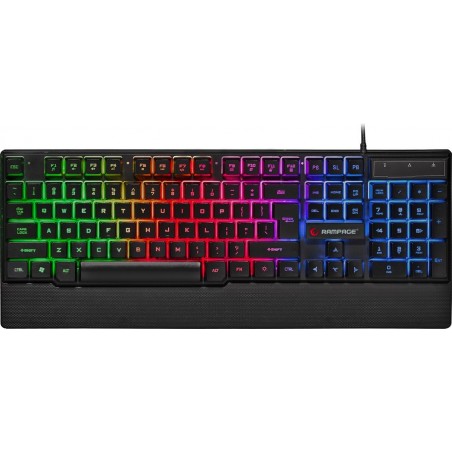 Rampage Gaming Toetsenbord KB-R66 - Rainbow achtergrond verlichting - US Layout - USB