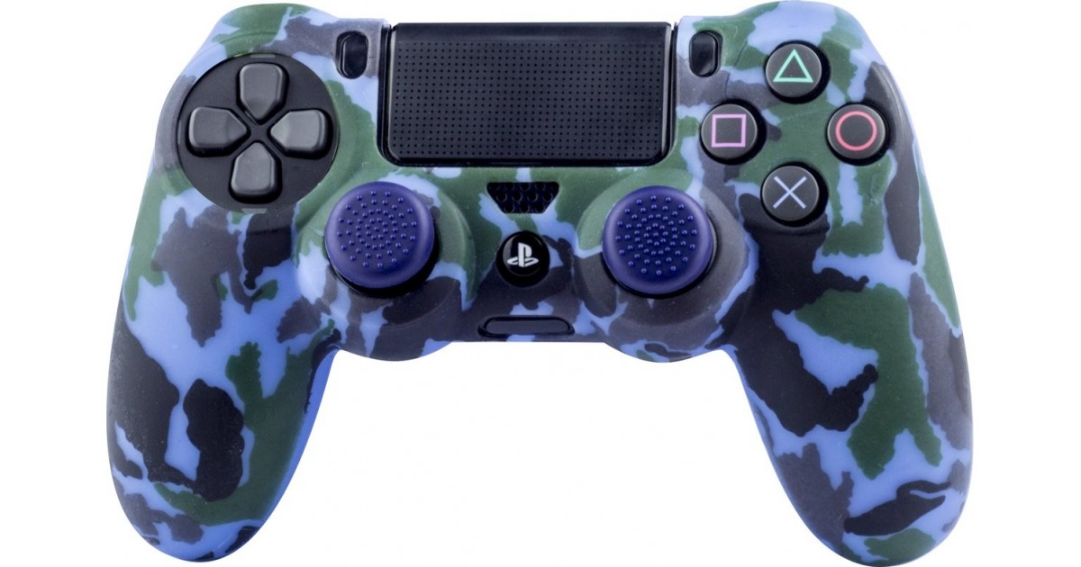 Playstation 4 - Siliconen controller skin inclusief thumbs grips - Navy