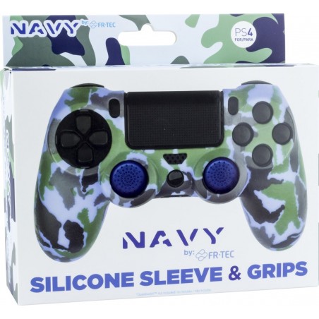 Playstation 4 - Siliconen controller skin inclusief thumbs grips - Navy