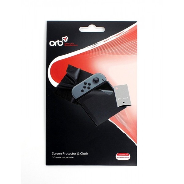 ORB - Screen protector met schoonmaakdoekje - Voor de Nintendo Switch