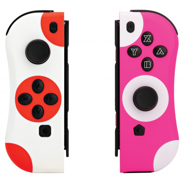 Under Control - Nintendo Switch ii-Con Controller stippen rood-wit en roze-wit