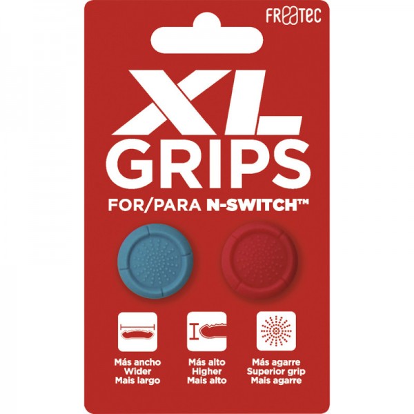 Grips Pro XL - Neon blauw / Neon rood voor Nintendo SWITCH